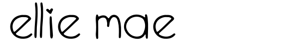 Ellie Mae font preview